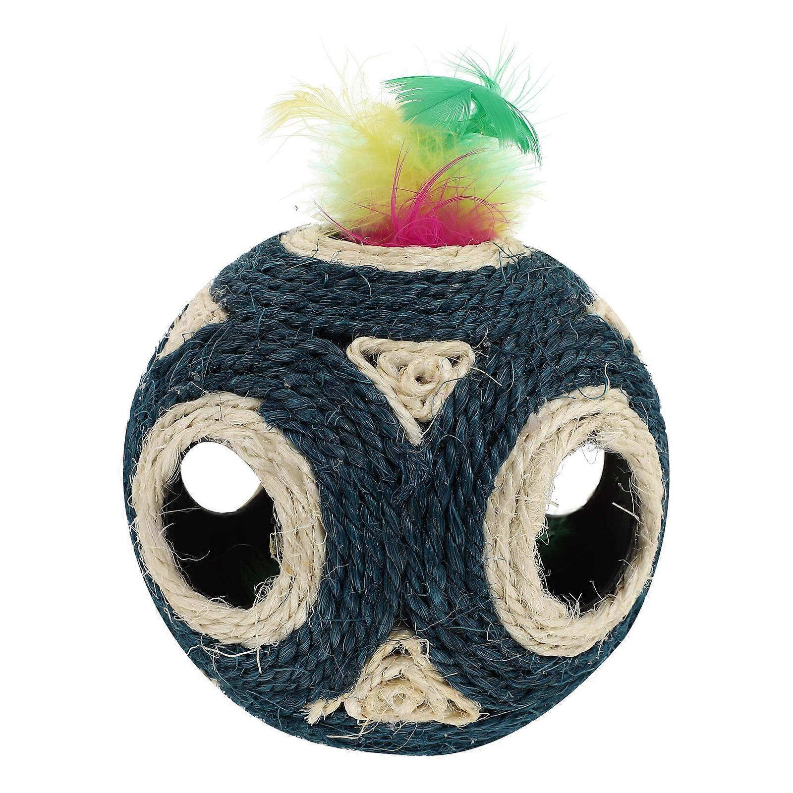 Cat Sisal Ball with Interactive Grinding and Chewing Function – Fun Toy for Cats, Protects Furniture