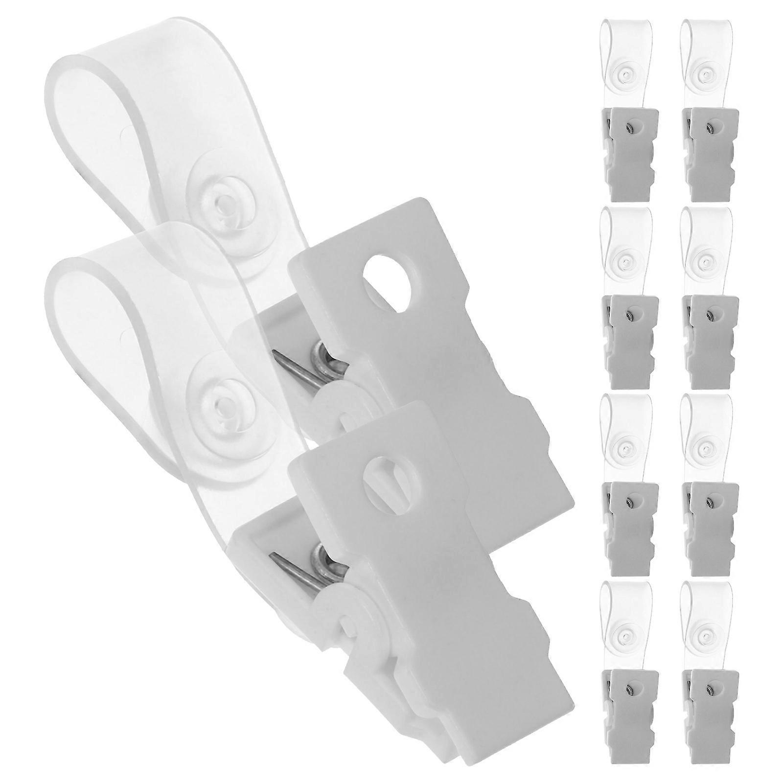 Name Badge Clip and Simple Design Universal Badge Clips for ID Card Seminars 100Set