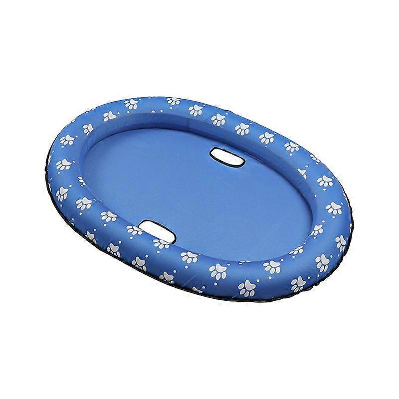 Inflatable pet float blue floating bed, 135X93X12CM