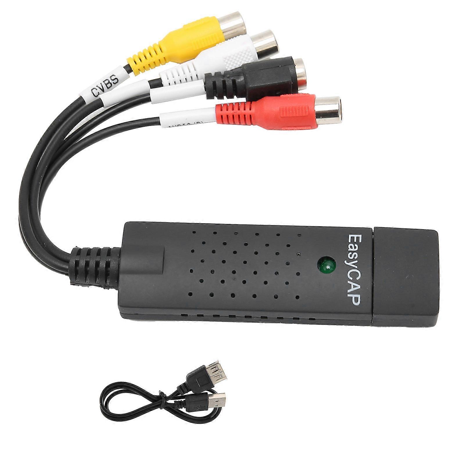 Capture Card USB2.0 4-Channel DVD VHS Stereo o Video Acquisition Adapter for Windows