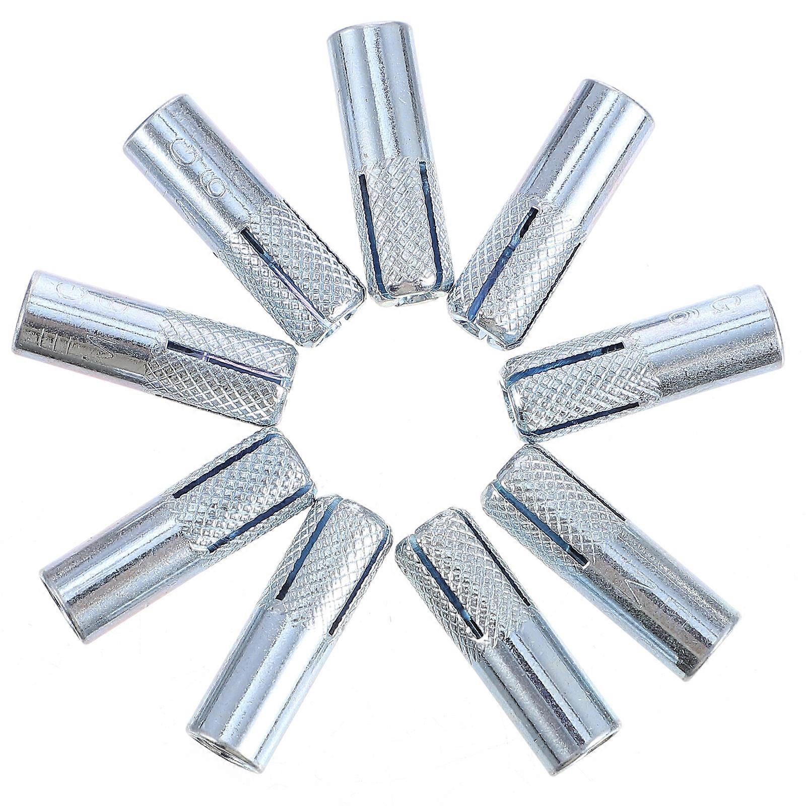 Silver Premium Knurled Drop in Anchors for Building with Below Surface Setting 50 Pcs