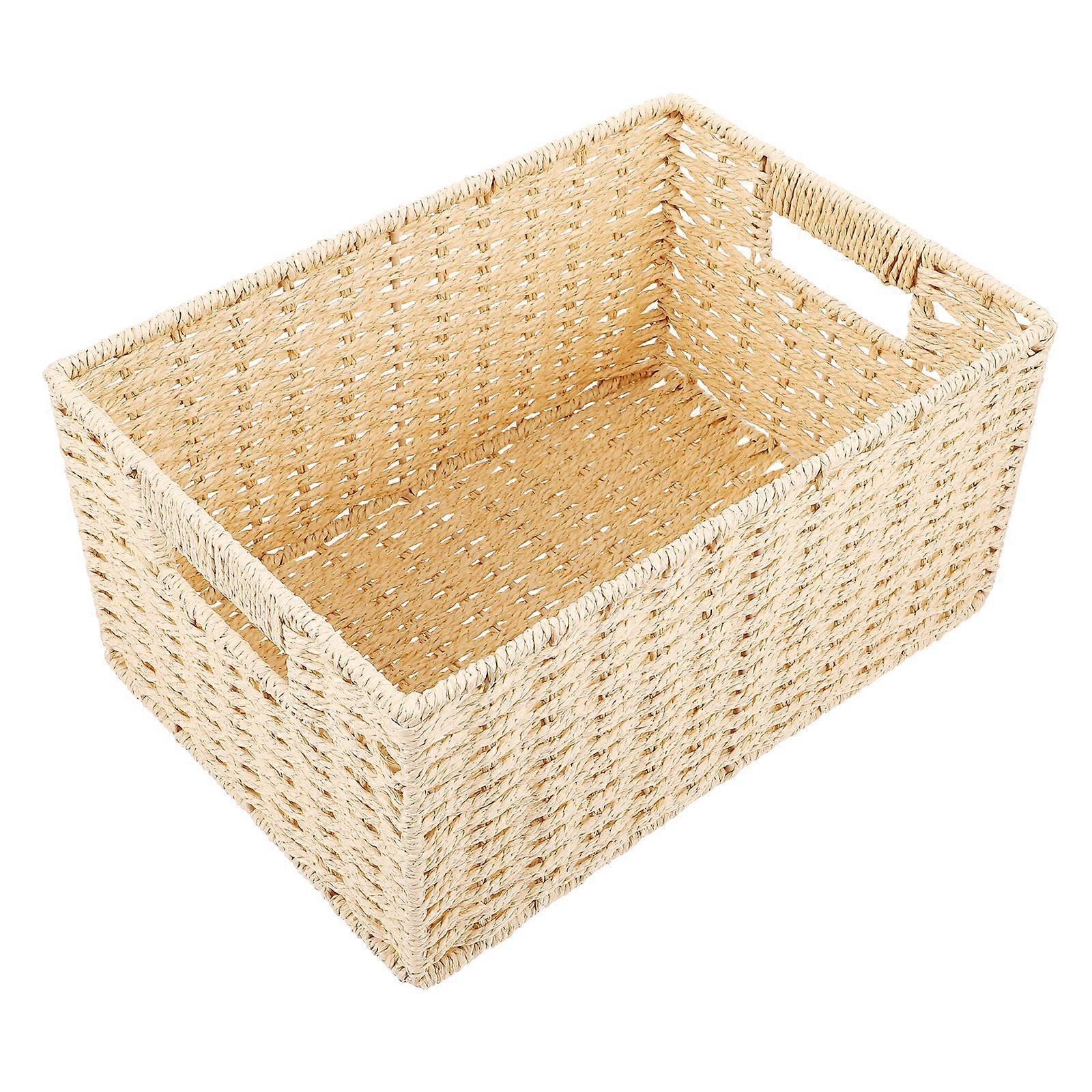 Woven Basket Multi-Function Storage Basket Sundries Storage Basket Desktop Organizer Basket