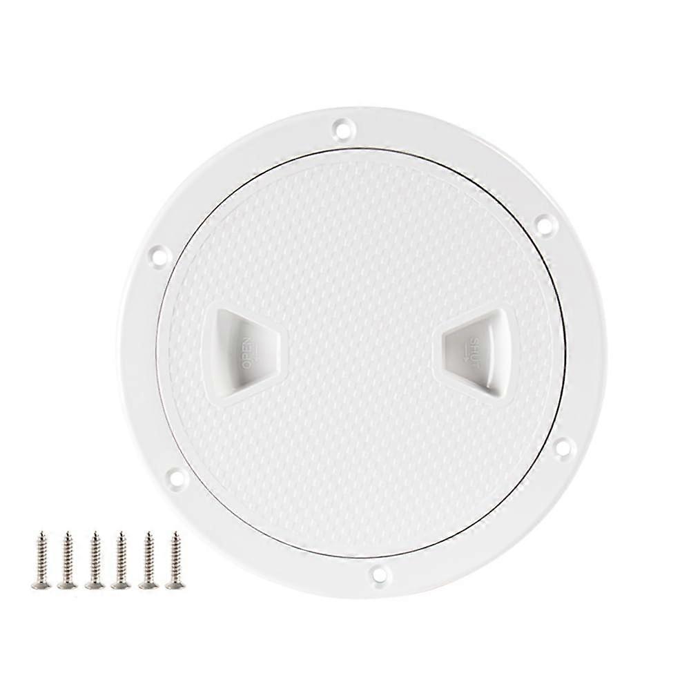 6 Inch Marine Boat Access Hatch Cover ABS Round Twist Screw Out Deck Plate for Boat Hatch Inspection Hatch
