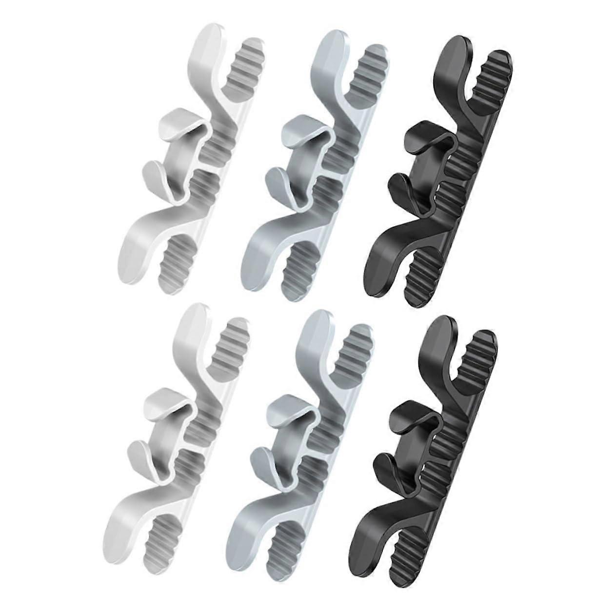 Pack of 6 Kitchen Cable Winder Sticky Devices Self-Adhesive Wire Organiser for Home Appliances and Electronics