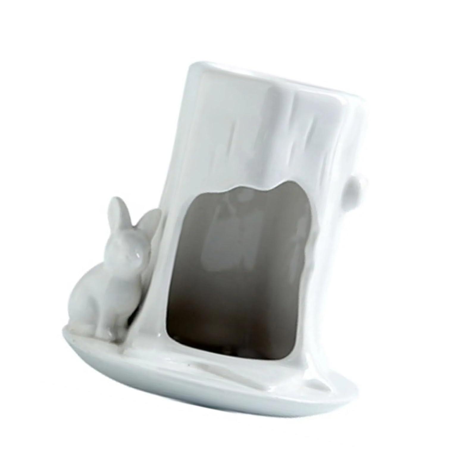 Ceramic Rabbit Aromatherapy Burner for Meditation, Kitchen, and Party with Temperature Resistance