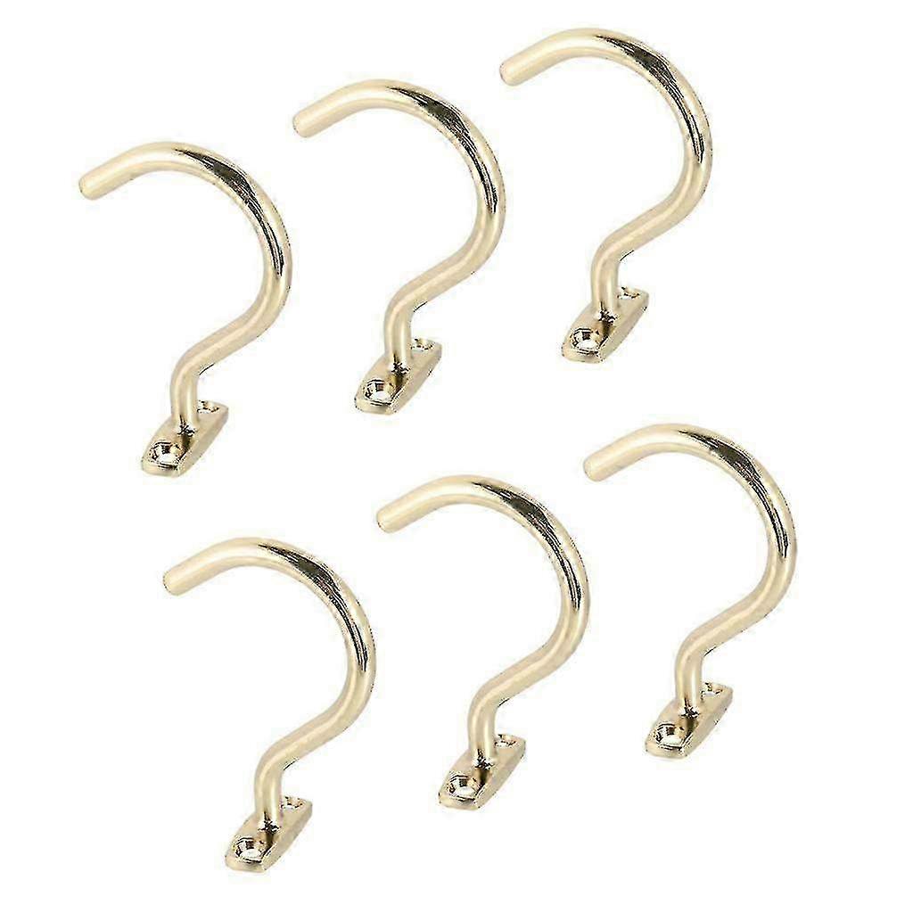 6 Pcs Brass Cue Hooks for Snooker Billiard Table to Hold Bridge Stick and Pool Rack Accessories