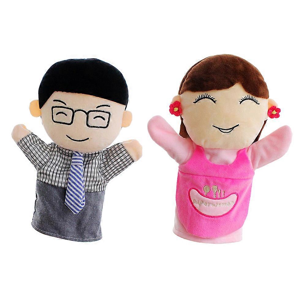 Compact Hand Puppet Design For Parent-Child Interaction Assorted Color 2Pcs