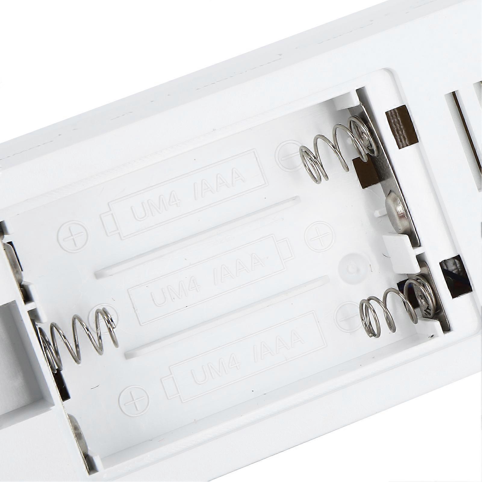 LED Digital Clock 12/24 Hour Conversion Adjustable Brightness Bedside Alarm Clock GHY-0801White