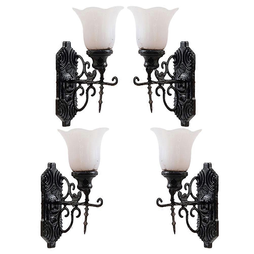4pcs Miniature Sand Table Wall Lamp Models Landscape Ornament Decor