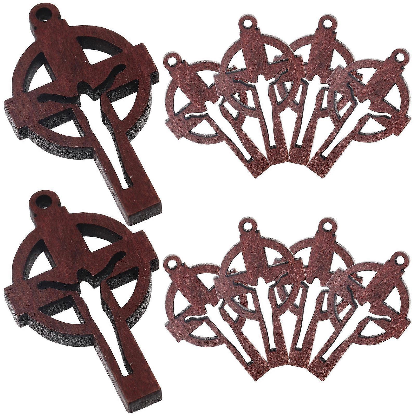 Dark Charms for Jewelry Making Decorative Wooden Pendant Synthe Material 20Pcs