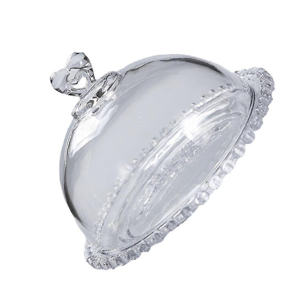 Elegant Glass Dessert Serving Tray with Dome Lid Food Safe, Easy to Clean, Perfect for Cakes, Snacks, Restaurants, Bakeries and Home Use