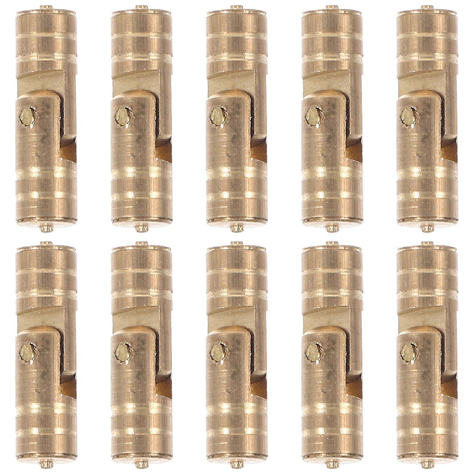 Golden Brass Hidden Hinges for Connecting Table Reliable Sturdy Material Easy to Install 10 Pieces