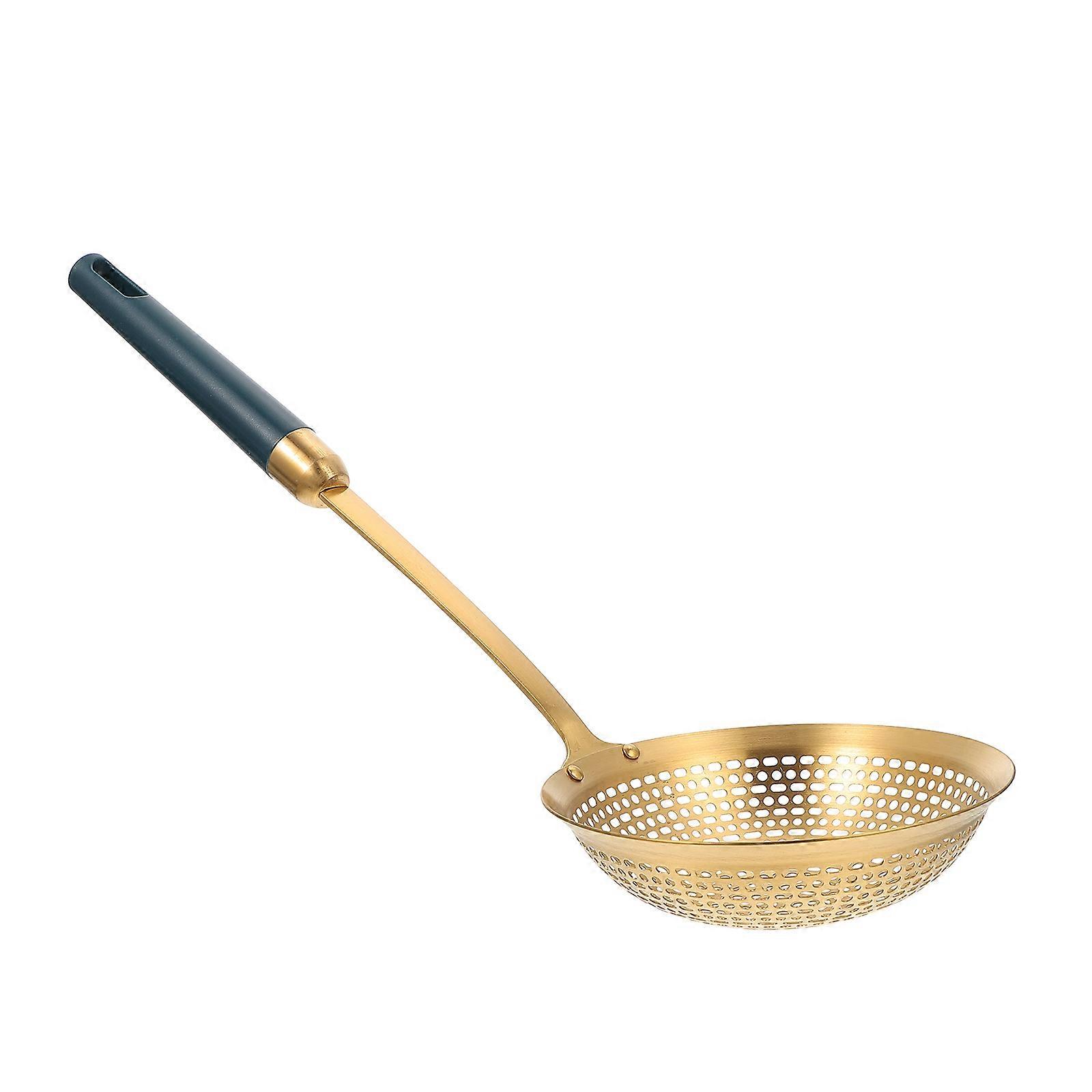 Strainer Spoon Kitchen Tool Yellow 39.7x14x5cm Plastic Draining 1Pc