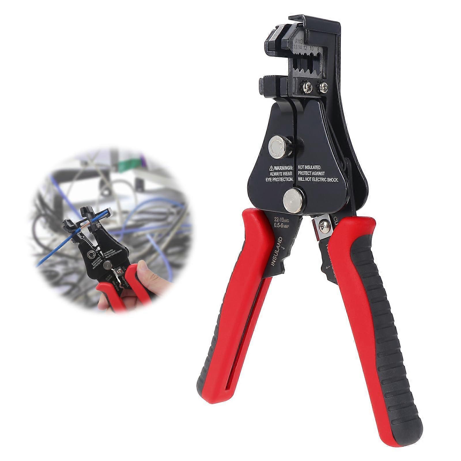 3-in-1 Adjustable Wire Stripping Tool 8-18 AWG, Crimp Pliers 10-22 AWG, Wire Strippers For Electricians Circuits