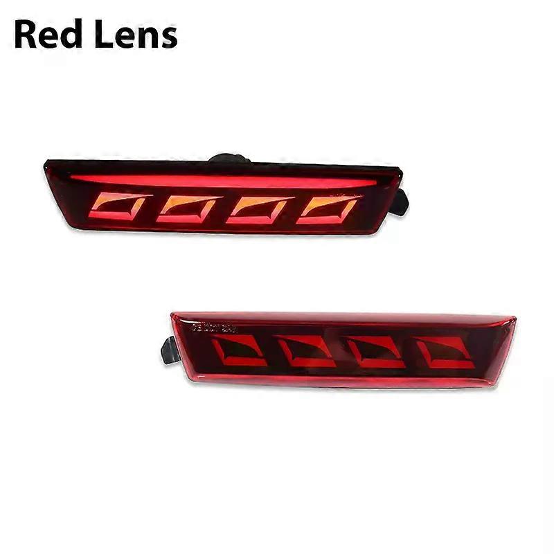 2pcs Red Full LED Rear Side Marker Light Assembly For Chevy Malibu Parking Light,Replace OEM Back Sidemarker Lamps 2008-2012