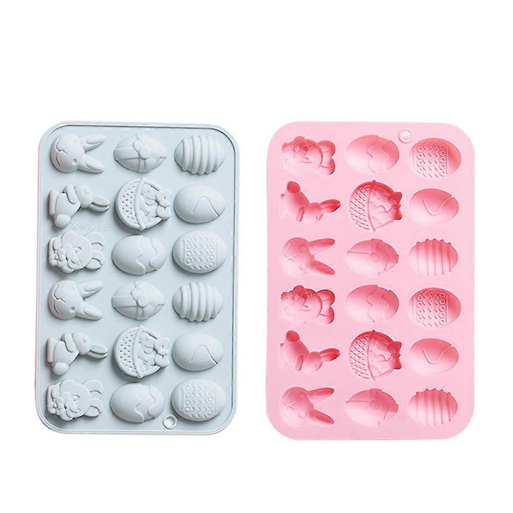 Here's a polished and engaging product description based on your input:
**2PCS Easter Design Silicone Cake Molds – Creative Chocolate Molds for