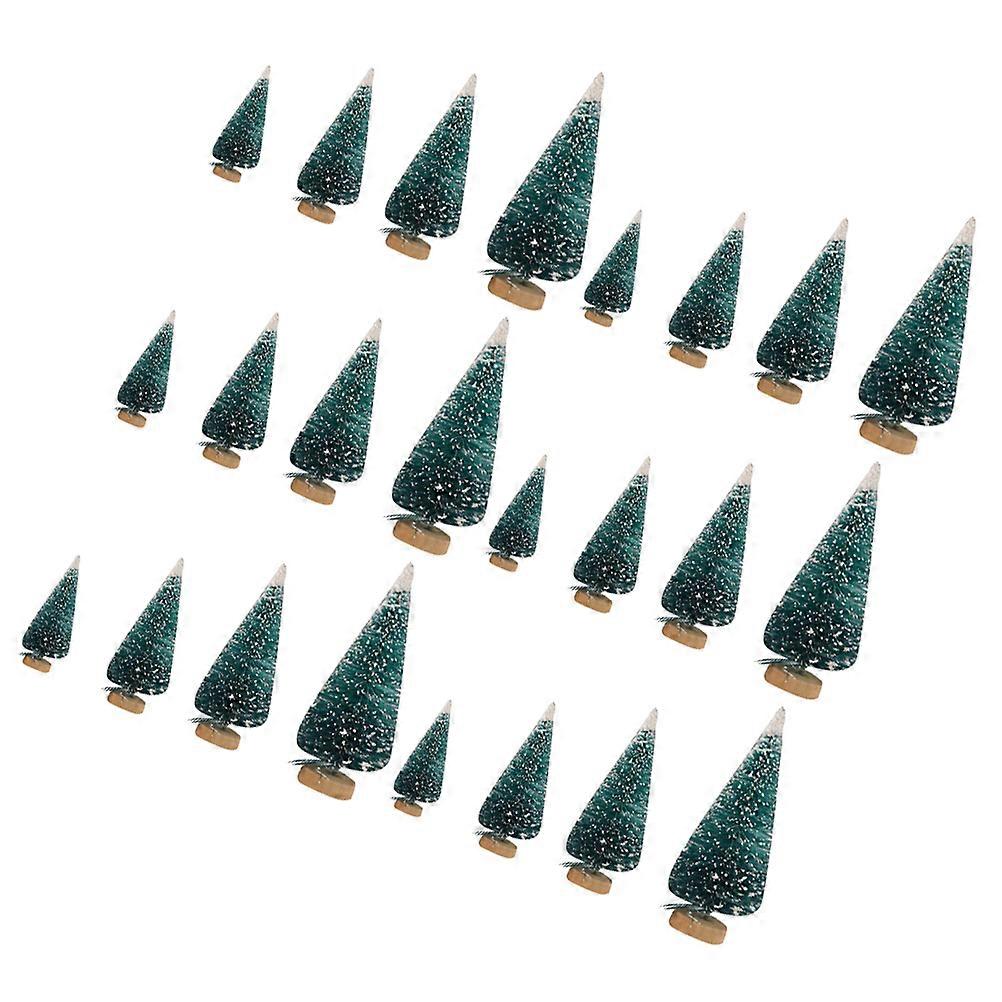 Miniature Tree Decorations Simulated Tree Desktop Decoration Home Party Different Size 28Pcs