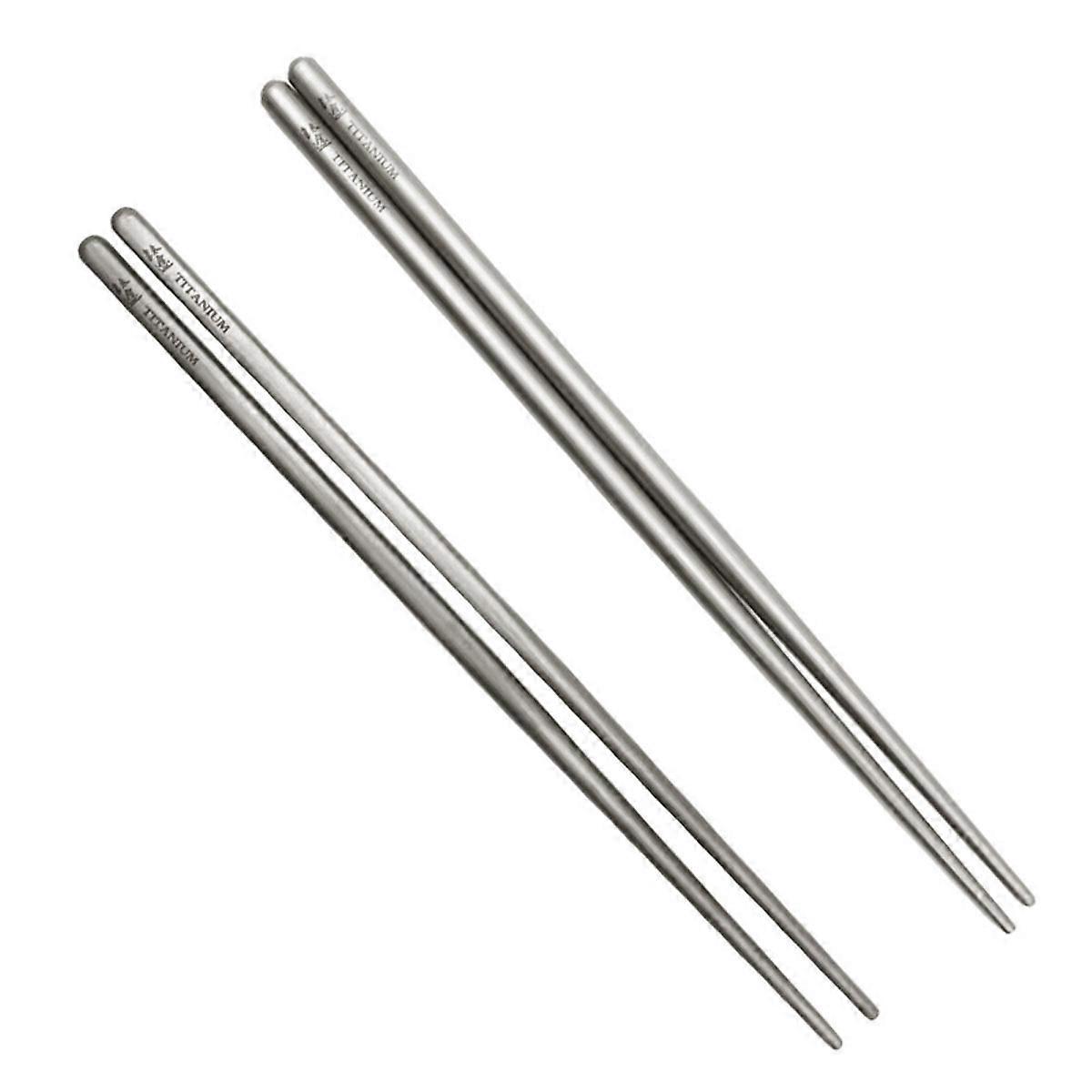 Camping Portable Tableware Titanium Alloy Chopsticks Easy to Handle Square Shape Outdoor Camping Home Use 1 Pair