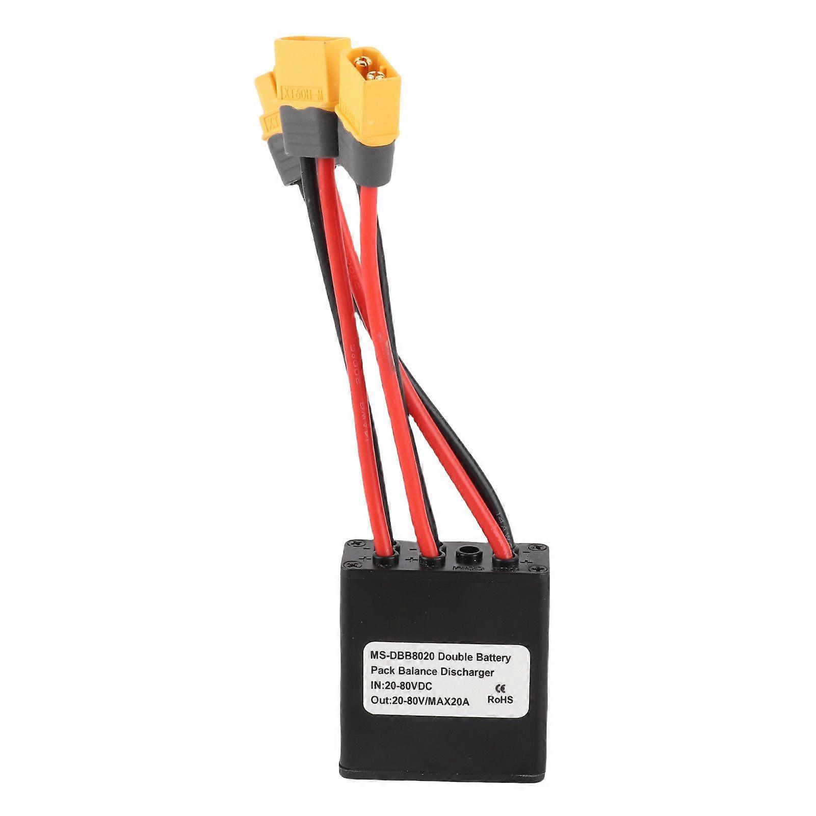 Double Battery Discharge Converter DC20-80V XT60 Interface Dual Battery Parallel Module Adapter for 250-3000W Motor