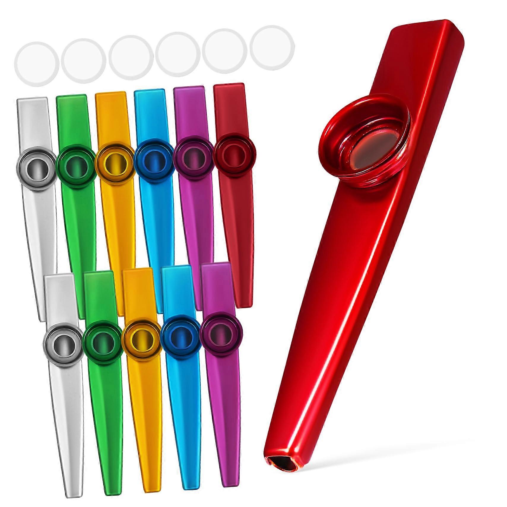 12-Piece Metal Kazoo Set for Kids and Adults - Lightweight, Portable Musical Instruments for Beginners and Group Activities
