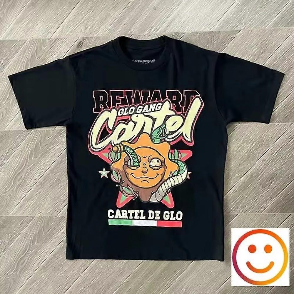 2024 Glo Gang Glo Gang Boyz Worldwide Koszulka Mężczyźni Kobiety Wysokiej jakości koszulka w stylu ulicznym Hip Hop Graffiti w stylu gotyckim