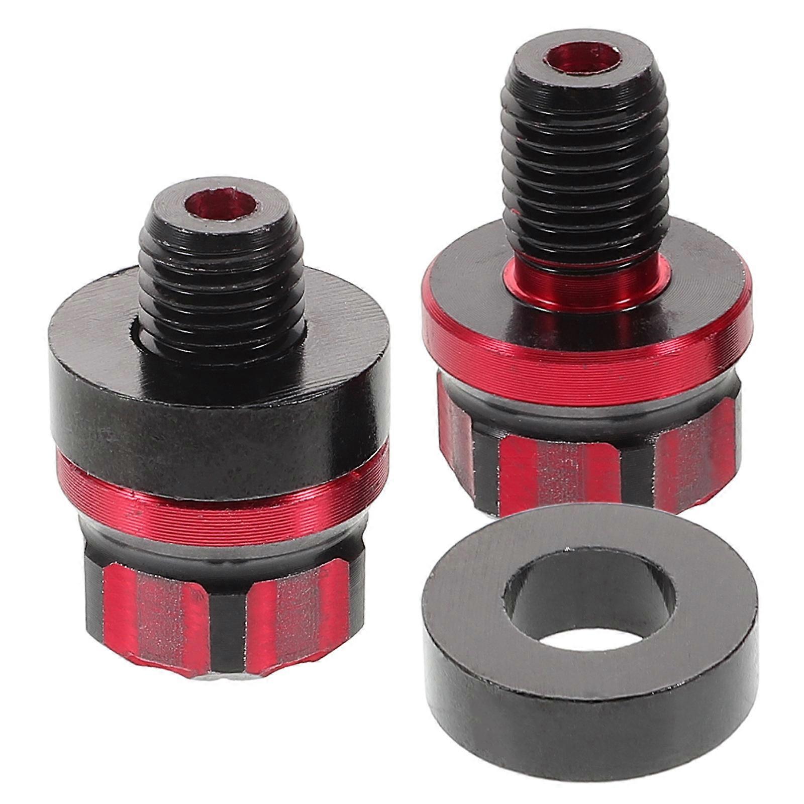 Red Motorcycle Mirror Blanking Plugs Aluminium Alloy Durable Easy Install Universal Accessory for Motorcycle 1 Pair