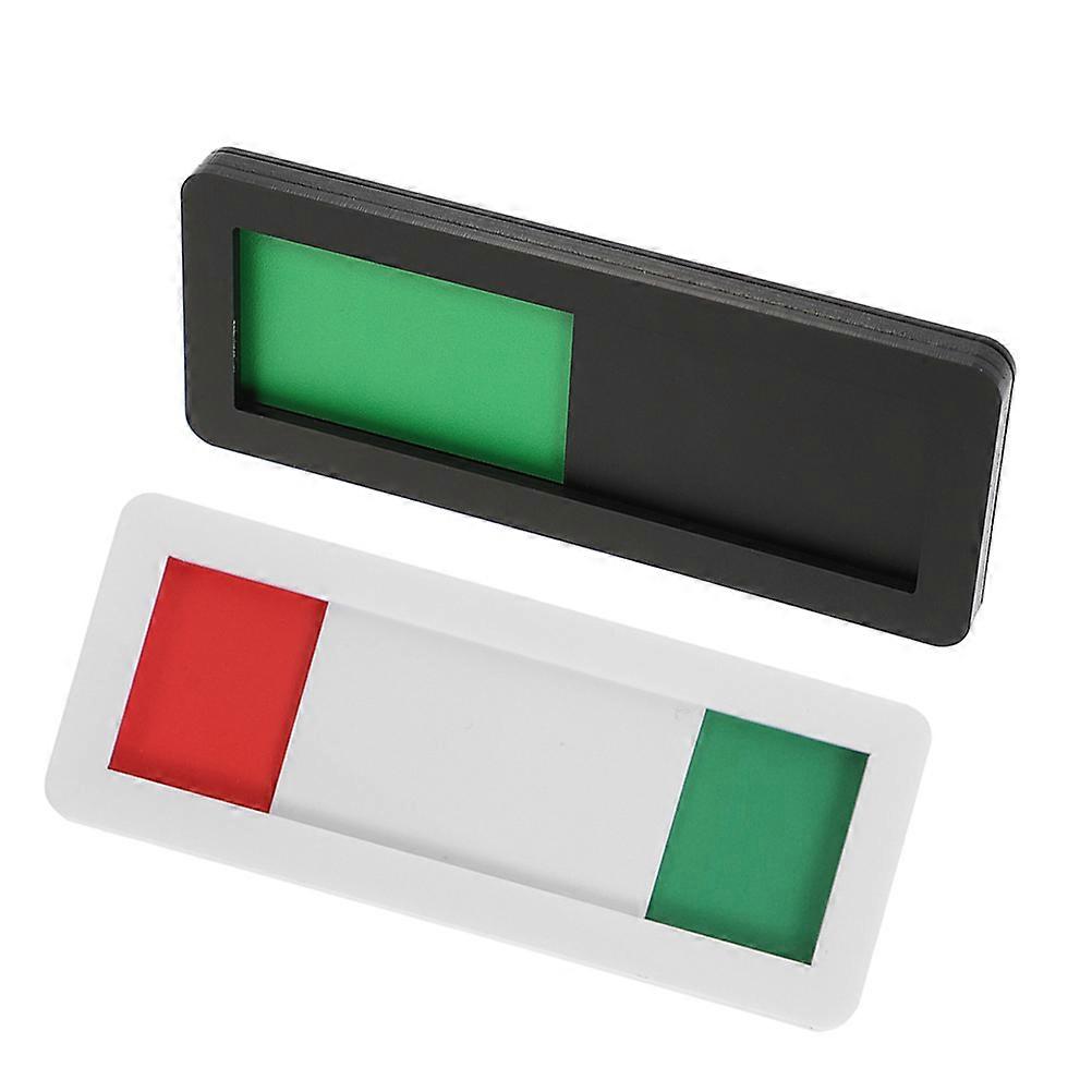 Interview Room Sign Sliding Door Room Status Indicator Diy Text Quick Identification Acrylic Material Assorted Color 10.00X4.00X0.50CM 2Pcs