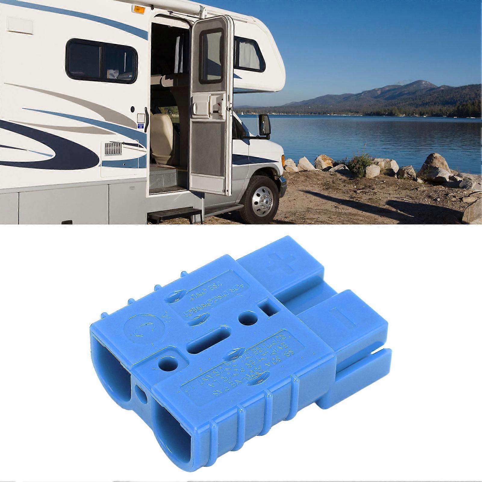 Power Connector 50A 600V SB50A Crimp Connector Accessory with 2pcs Terminal for Battery Blue 