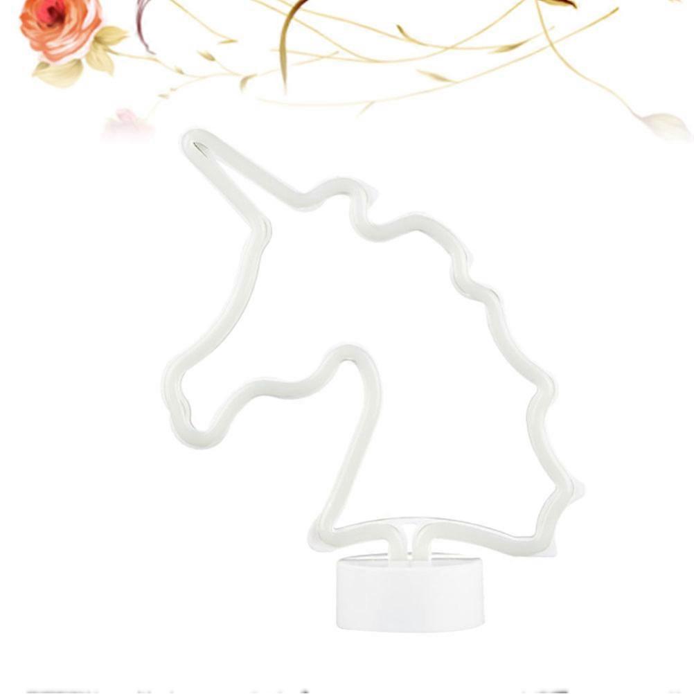 Unicorn Shaped LED Light with Plastic Material for Creative Wall Decoration and Lighting White