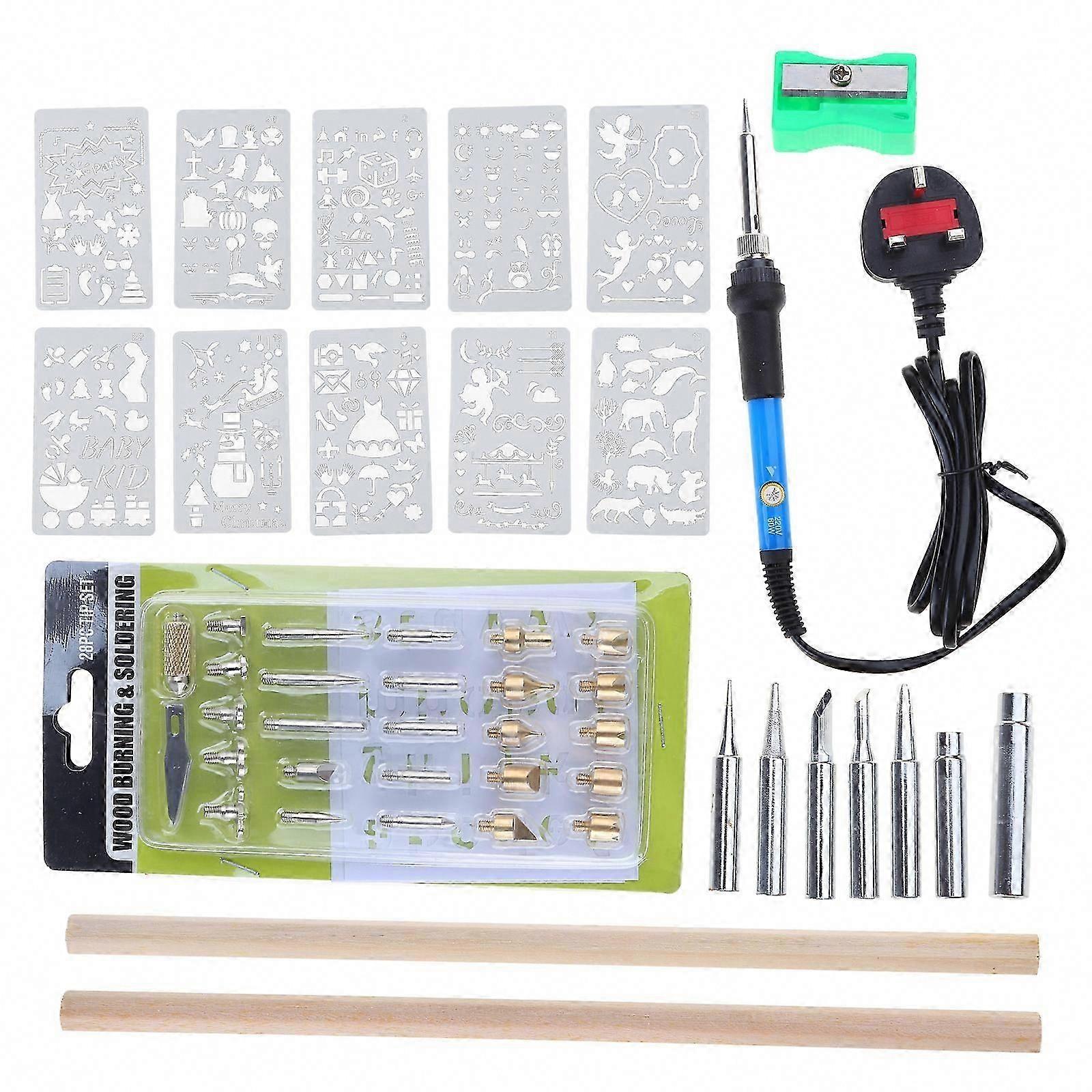 Fast Heating Constant Temperature Pyrography Pen Soldering Iron Kit with Ergonomic Handle Quick Heat Dissipation