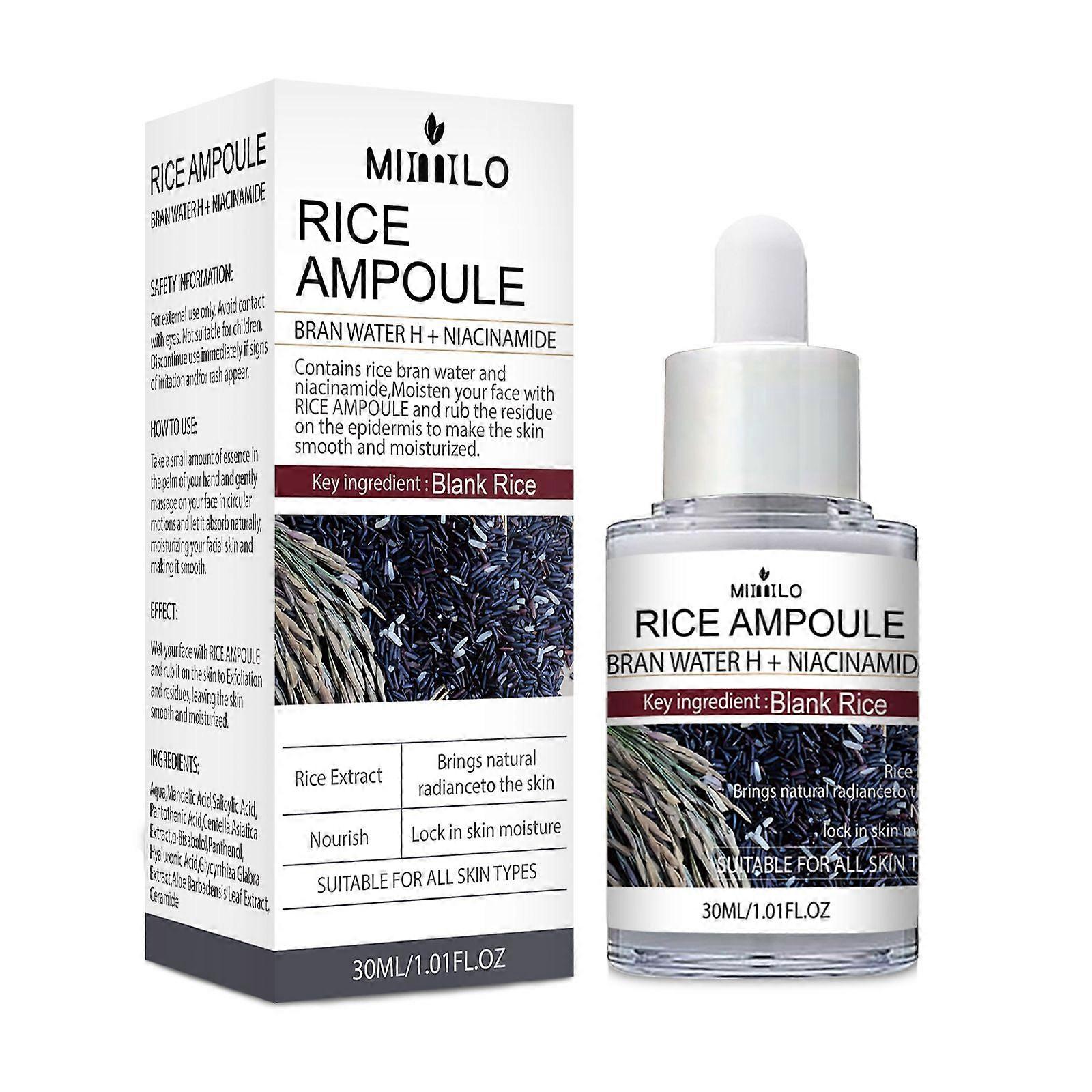 Rice Peeling Ampoule, Face Exfoliator Pore Minimizer for Face, Rice Ampoule Soft Exfoliating Face&Body Scrub Dead Skin Remover, Moisturizing, Smooth,