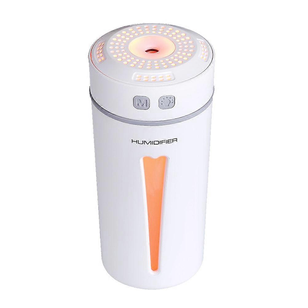 Car Air Humidifier for Car White with 6H Continuous Mist and 7-Color Night Light