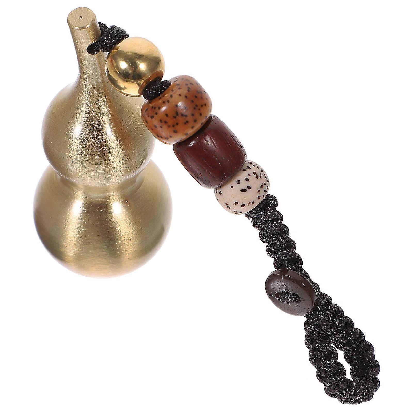 Key Pendant Decorative Gourd Brass Elbow Charm For Living Room Use Size Small Golden 1Pcs