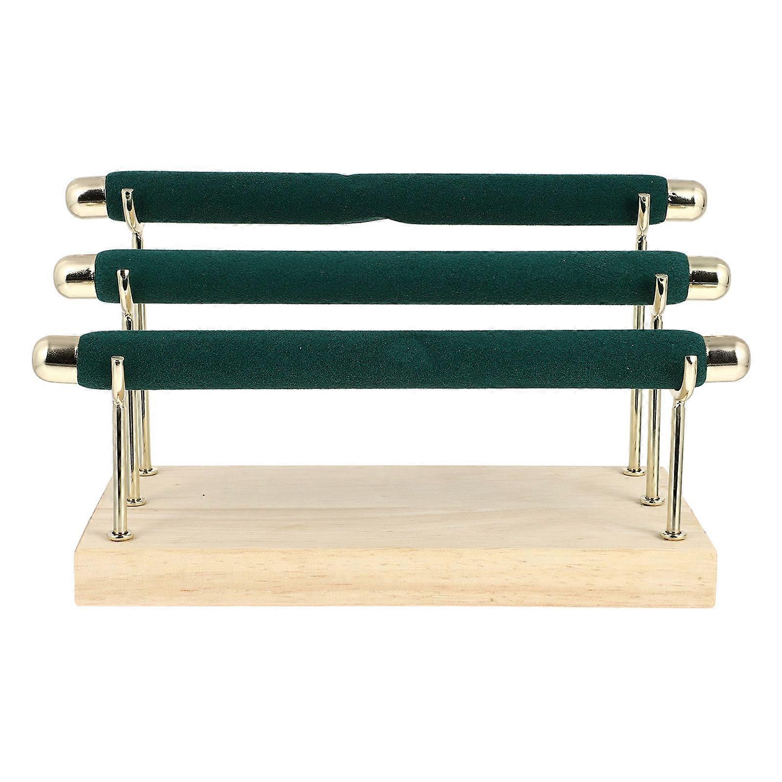 Wooden Ring Rack, Versatile Jewelry Organizer with Decorative Three-layer Design