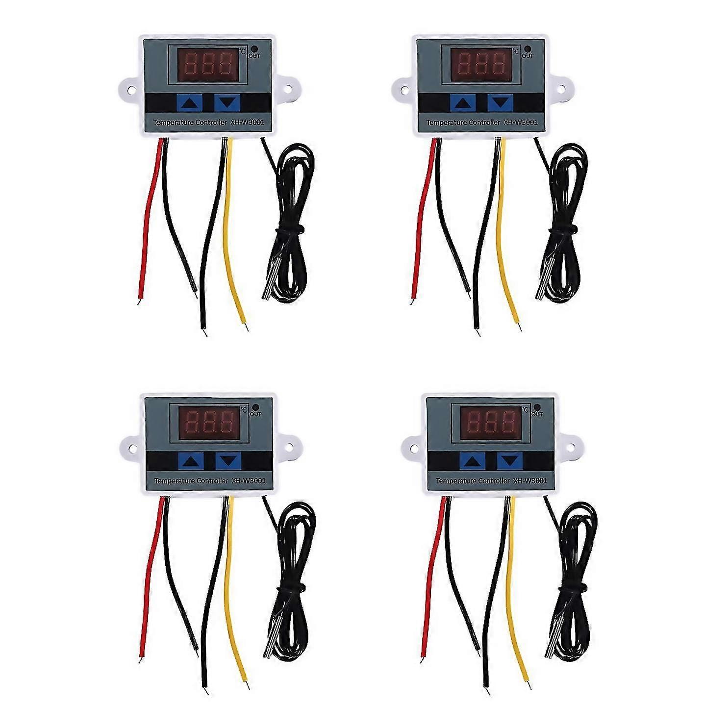 4pcs 220v Ac Digital Led Temperature Controller Xhw3001 For Incubator Cooling Heating Switch Thermo