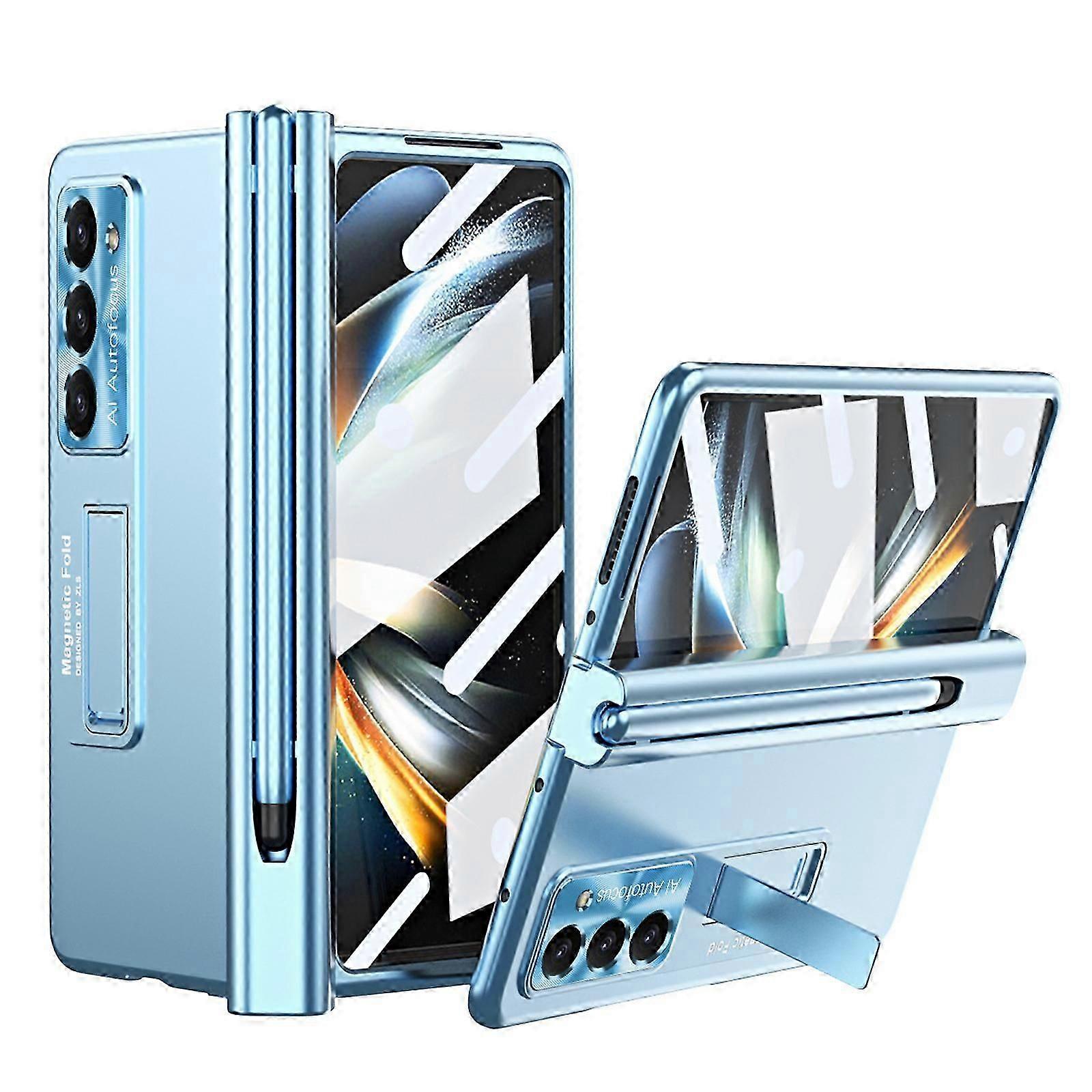 Samsung Galaxy Z Fold 5 için S Kalem Tutucu ve S Pen, Ekran Koruyucu ve Menteşe Koruma Kılıfı ile Kılıf Z Fold 5 Kickstand ile Kılıf