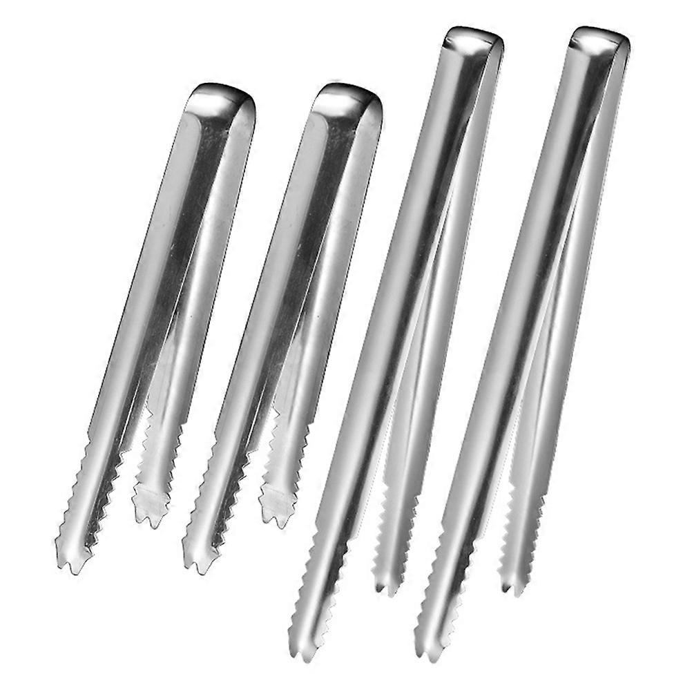 Stainless Steel Ice Cube Clips for Kitchen Use Gear for Serving Tea 4pcs