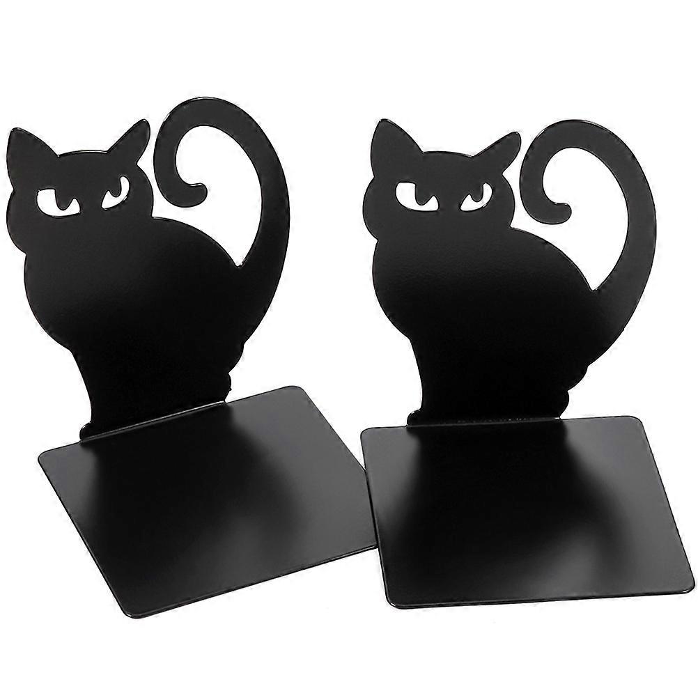 2pcs Cat Shaped Book Ends for Organizing Files and Books with Design