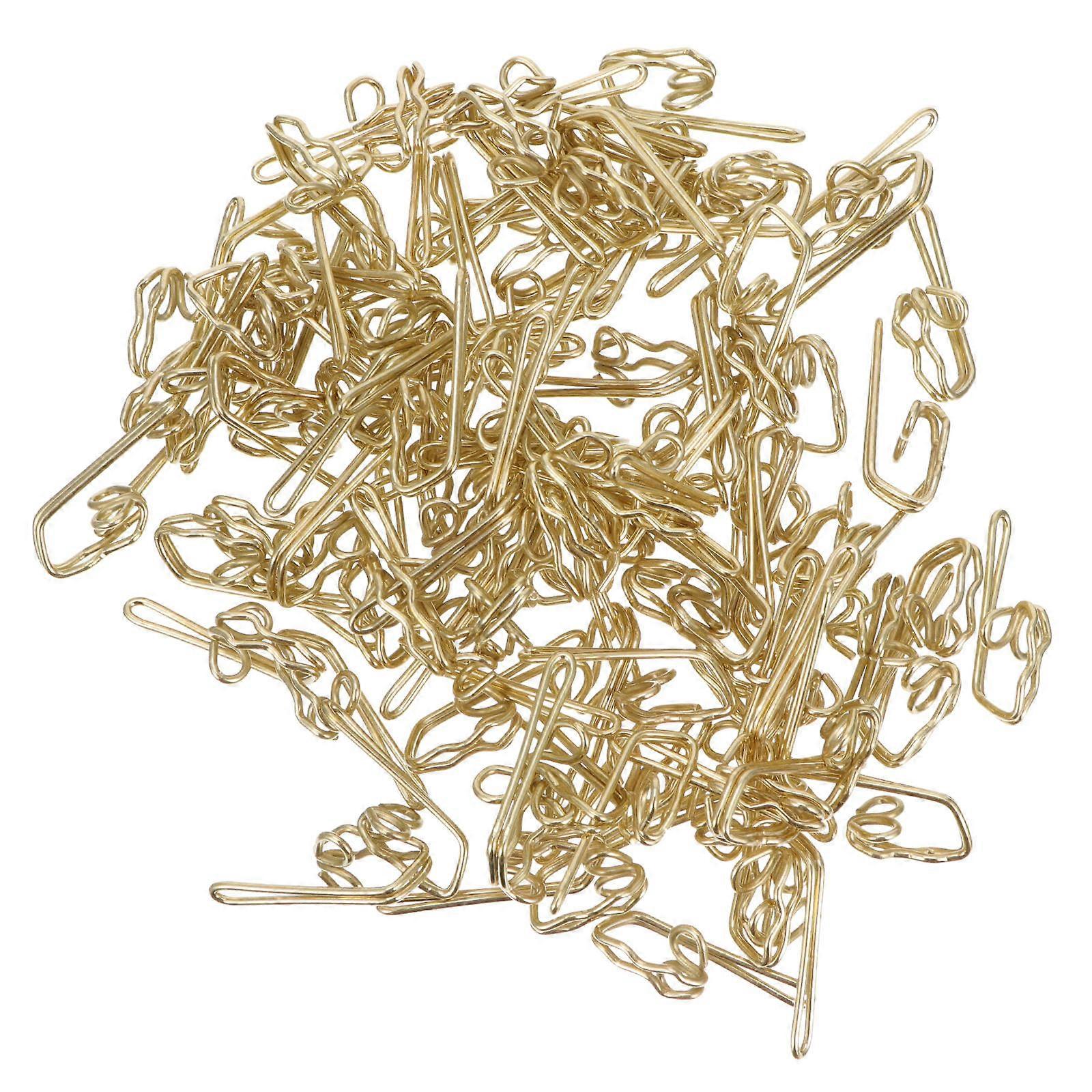 Golden Metal Curtain Hooks for Design Easy to Install 200pcs