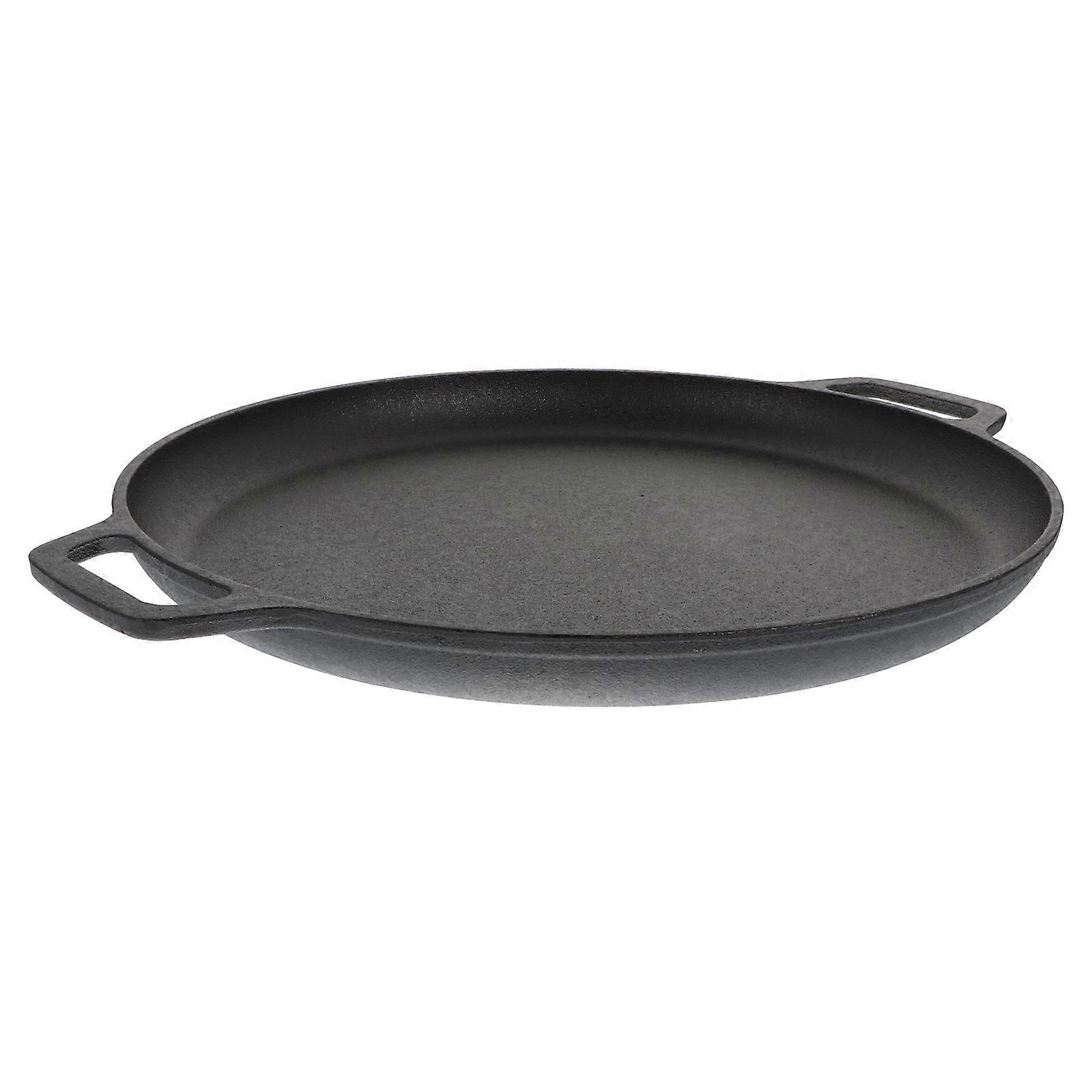 Round Iron Frying Pan For Cooking Delicacies 36X30X3CM Ideal For Making Pancakes 1Pack