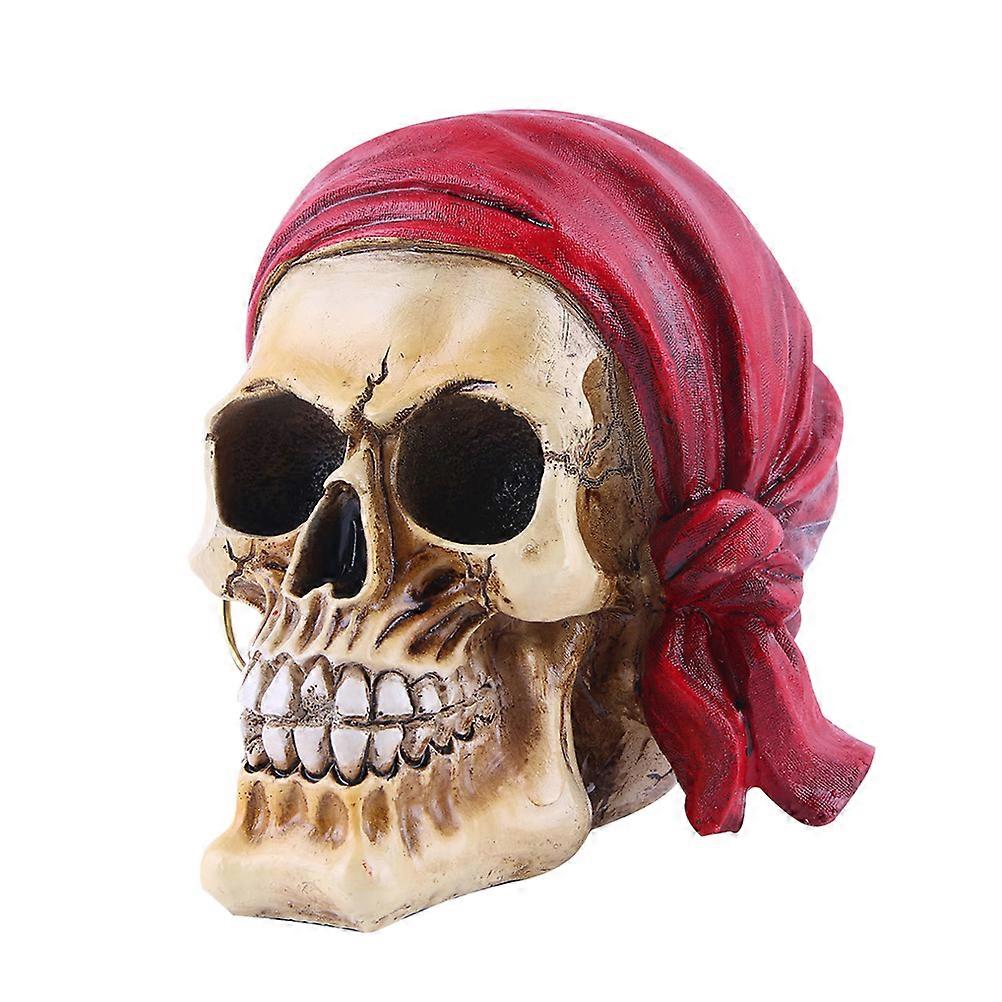 Realistic Skull Desktop Ornaments Halloween Gift 14.5x12x13cm Unique Skull Shape Suitable For Adults 1Set