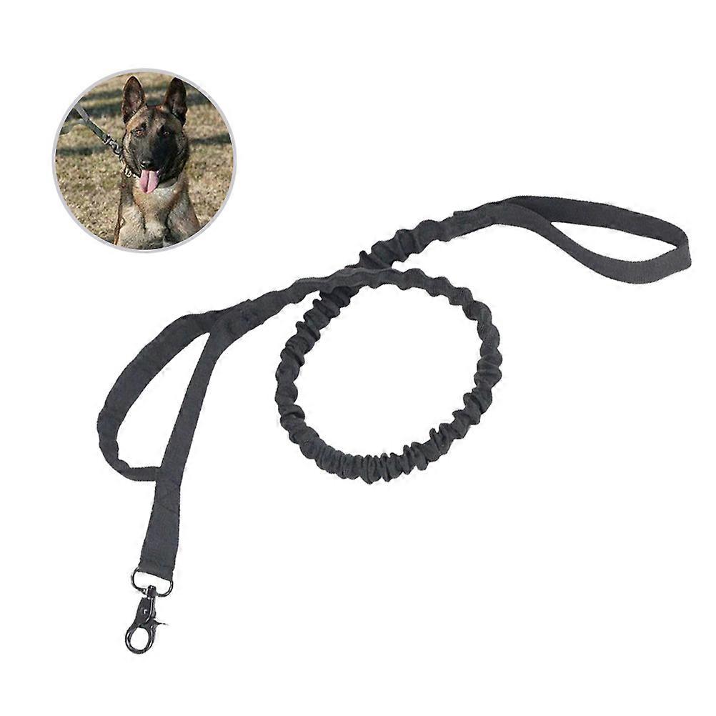 Black Nylon Dog Training Leash with Elasticity for Comfortable Control and Adjustable Length