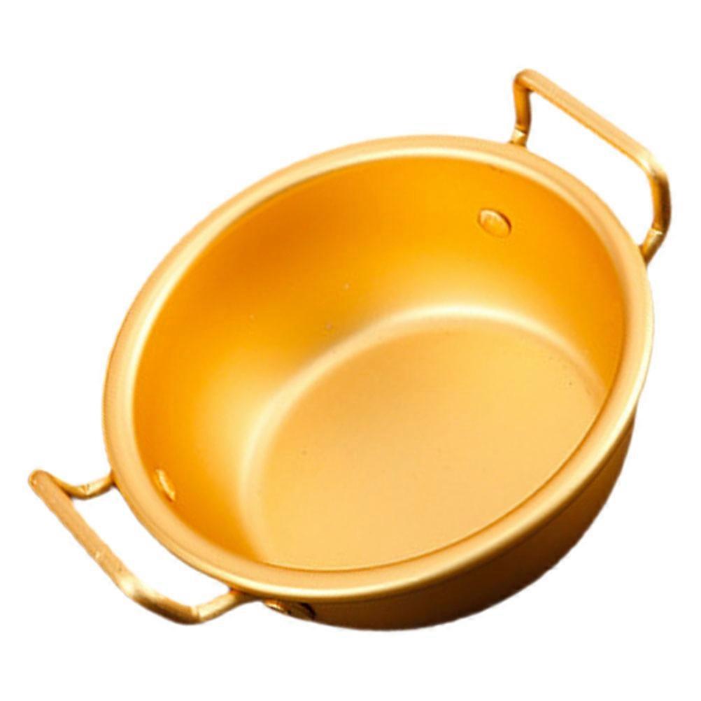 Large Capacity Salad Bowl For Household Users With Simple Shape And Golden Color 15X13.5X5CM Easy To Carry 1Pack