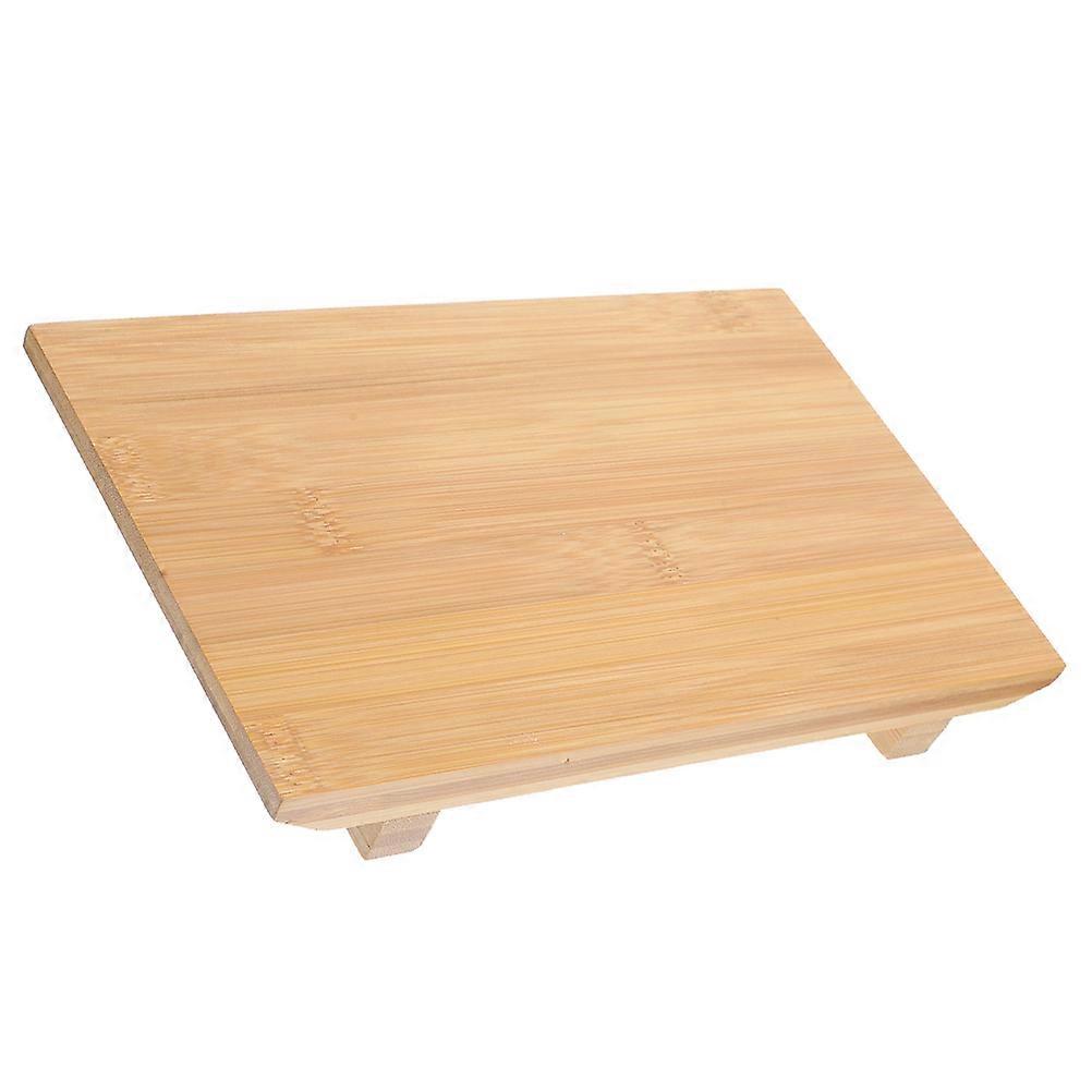 Bamboo Serving Tray for Home Khaki Color Lightweight and Safe Material 12.5 x 8.5 Inches