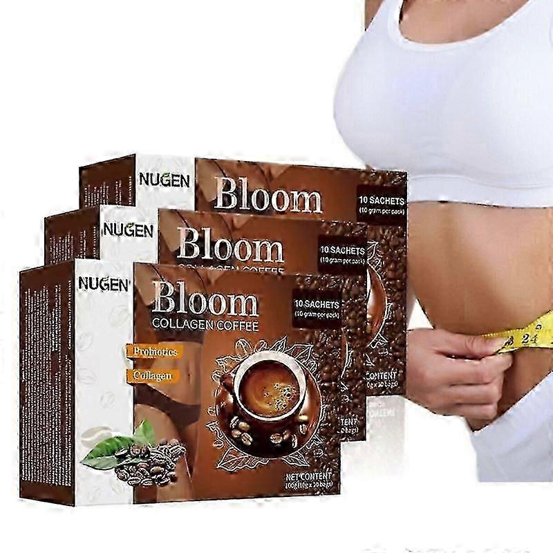 3boxes Bloom Collagen Coffee Philippines, Bloom Collagen Coffee Packets, Pure Organic Coffee Collagen For Women And Men