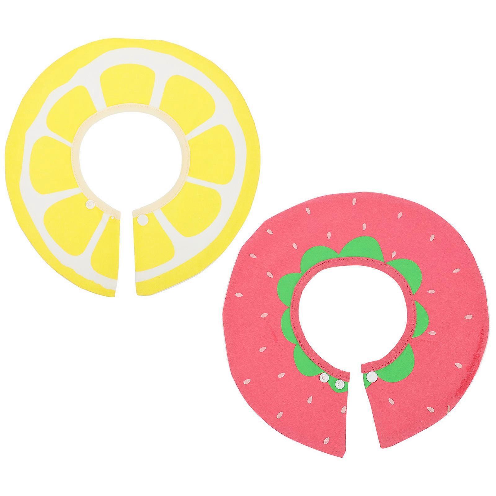 Baby Bibs 2Pack Lovely Baby Bibs Suitable For Teething Phase Assorted Color Round Stylish Design Waterproof