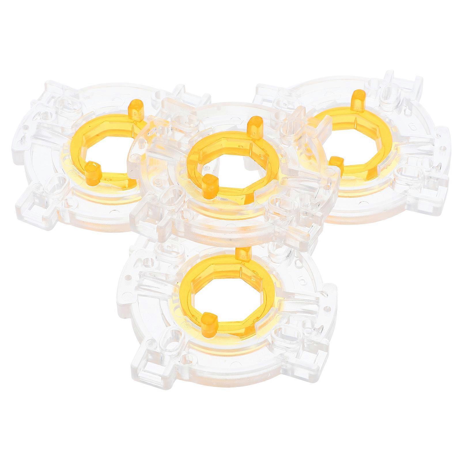 4pcs Joystick Accessories Octagonal Restrictor Plate Gate Transparent Base Retaining Ring for Rocker