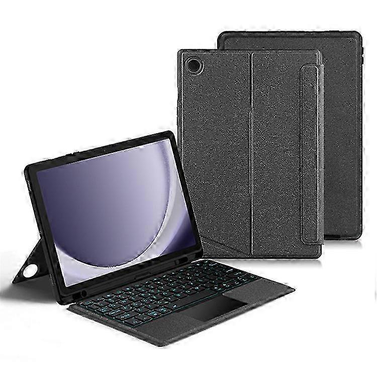 Compatible For Samsung Galaxy Tab A9+ Stand Leather Case + Detachable Bluetooth Keyboard with Backlight 2025