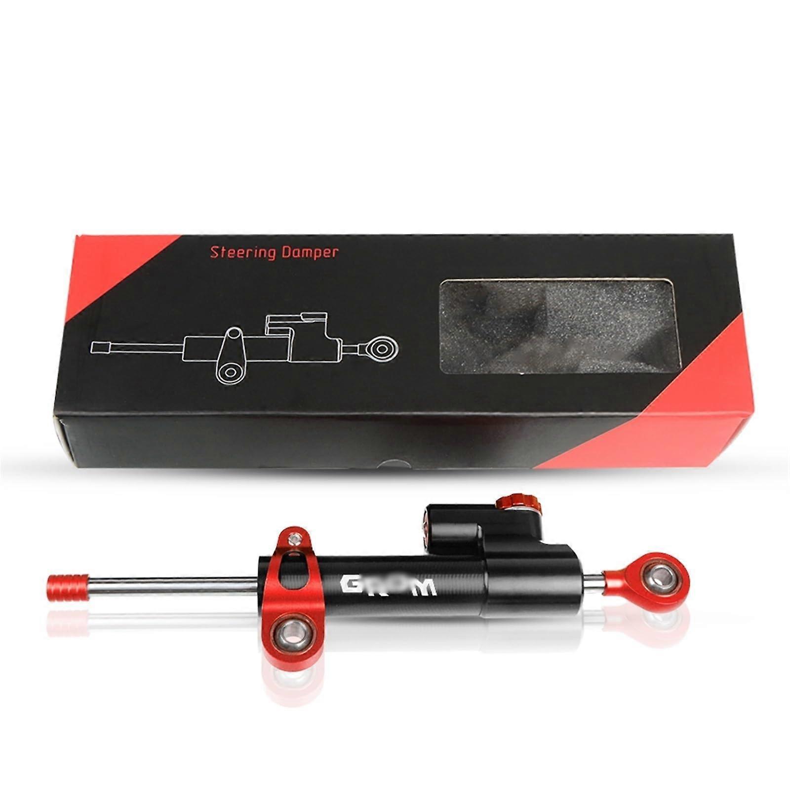 AntiShake Stabilizer Bar for HONDA GROM MSX125 20142019 Universal CNC Damper (RedBlack)