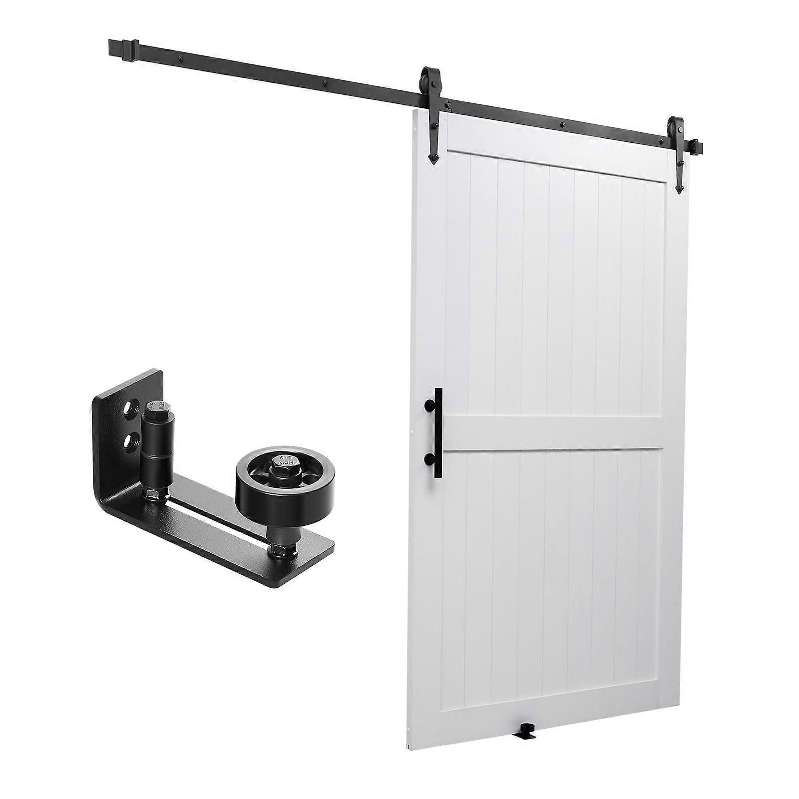 Sliding Barn Door, 1219 x 2134mm, High-Strength MDF Panel, Barn Door with Hardware Kit, Water-Proof PVC Surface, H-Frame